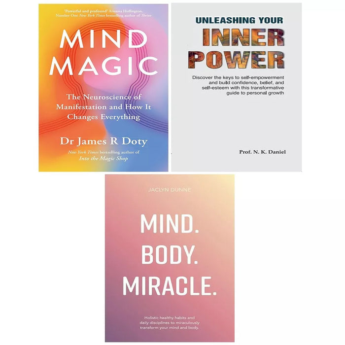 Mind Magic James Doty, Mind Body Miracle,Unleashing Your Inner Power 3 Books Set