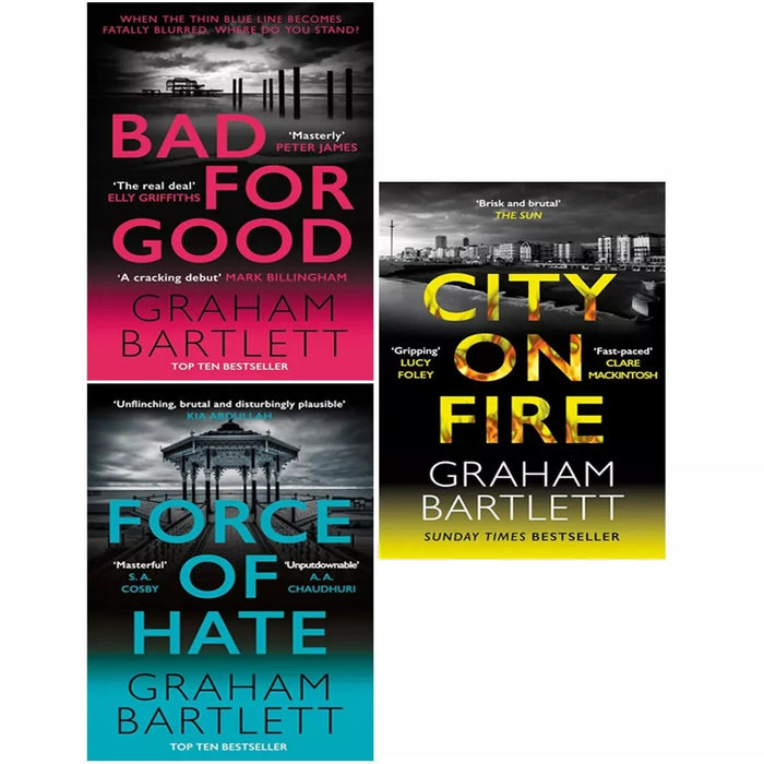 Jo Howe series 3 Books Collection Set By Graham Bartlett (Bad for Good,City on Fi)