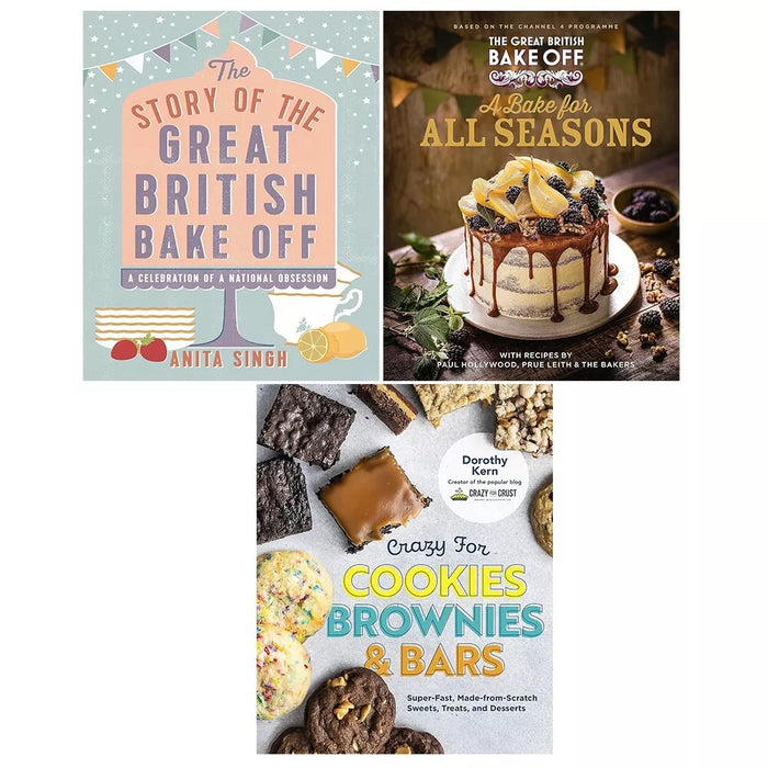 A Bake for all Seasons, Story of Great British Bake, Crazy for Cookies 3 Books Set