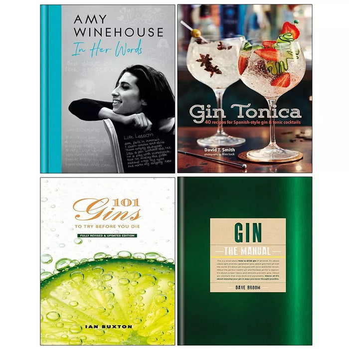 Amy Winehouse In Her Words, Gin Tonica, 101 Gins, Gin The Manual 4 Books Set - The Book Bundle