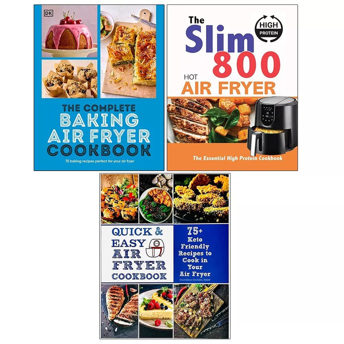 Complete Baking Air Fryer, Quick Easy Air Fryer, Slim 800 Hot Air Fryer 3 Books Set