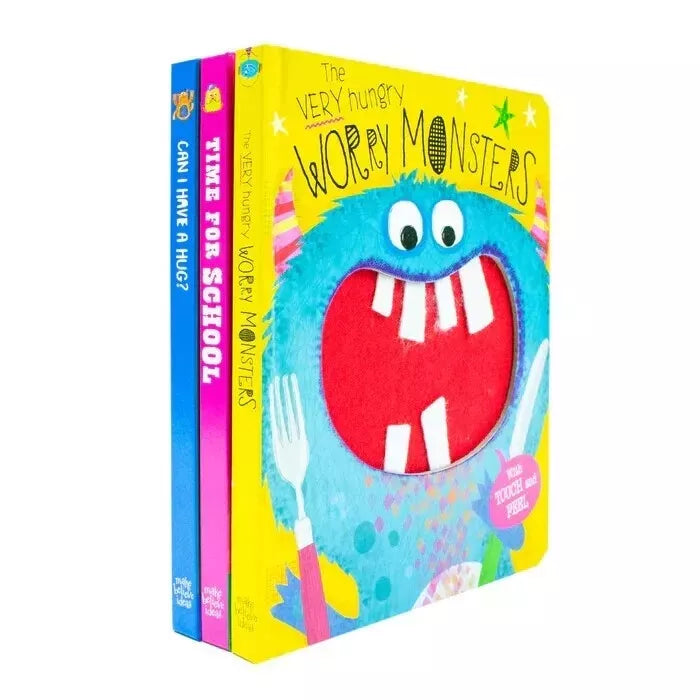 Touch and Feel Very Hungry Worry Monsters 3 Books Collection Box Set (Can I have a Hug?)