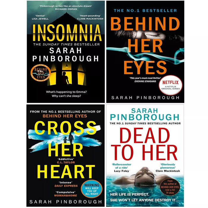 Sarah Pinborough Collection 4 Books Set INSOMNIA,Behind Her Eyes,Cross Her Heart - The Book Bundle