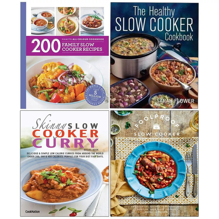 200 Family Slow,Foolproof Slow Cooker HB,Slow Cooker Curry,Healthy Slow 4 Books - The Book Bundle