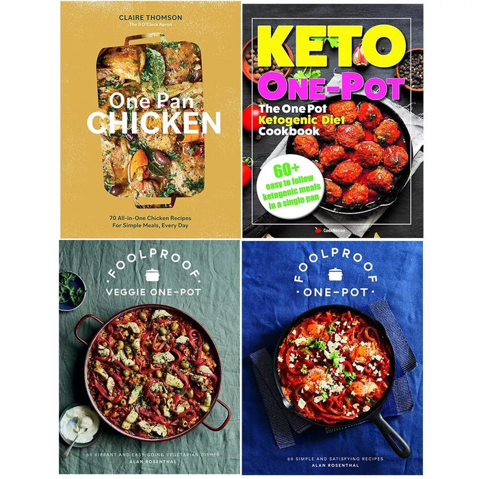 One Pan Chicken (HB),Ketogenic Diet,Foolproof Vegetarian (HB) 4 Books Set - The Book Bundle