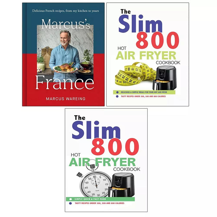 Marcus Wareing France HB,Slim 800 Hot Air, Slim 800 Hot Air Fryer Recipe 3 Books Set