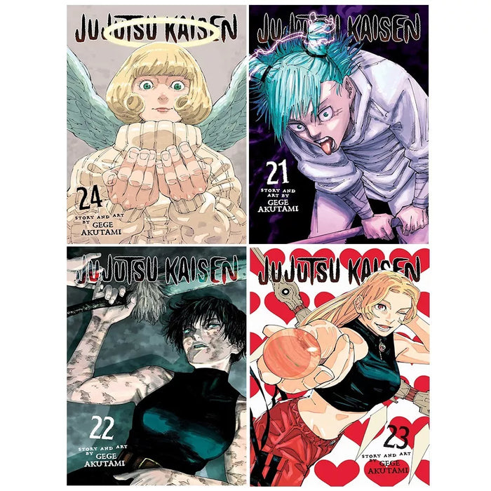 Jujutsu Kaisen Series 4 Books Set by Gege Akutami rebirth Vol. 21-24