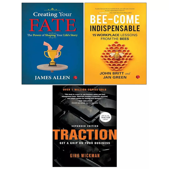 Traction Gino Wickman, Creating Your Fate, Bee-come Indispensable 3 Books Set