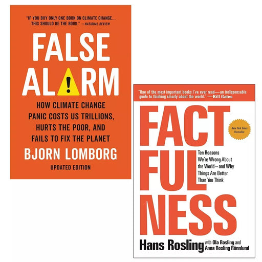 False Alarm Bjorn Lomborg, Factfulness Hans Rosling (HB) 2 Books Set - The Book Bundle