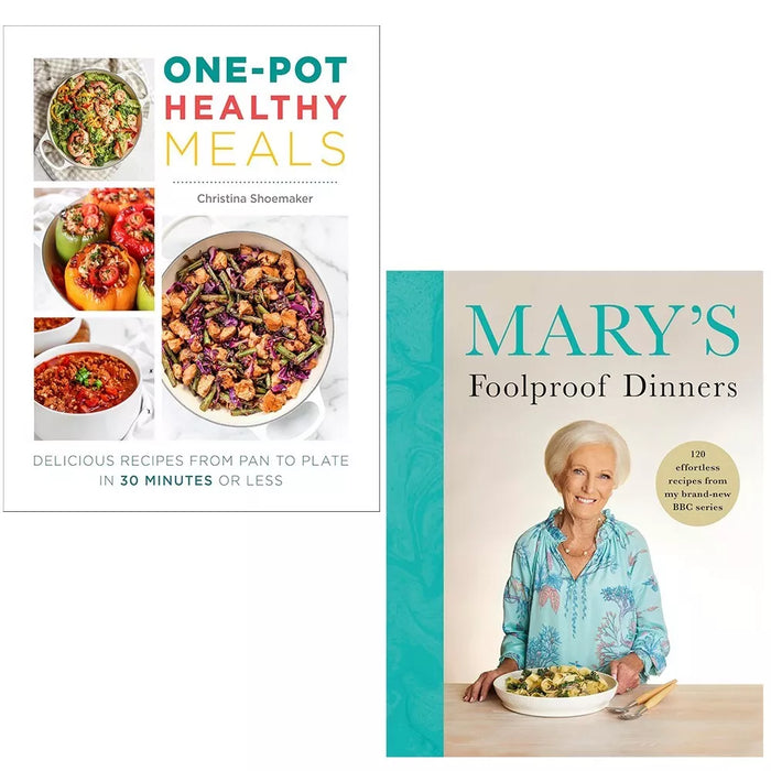 Mary Berry Foolproof Dinners (HB), One Pot Healthy Meals Christina 2 Books Set