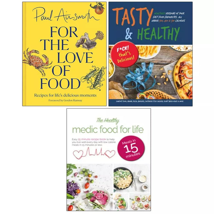 For the Love of Food (HB),Healthy Medic Food for Life, Tasty Healthy 3 Books Set