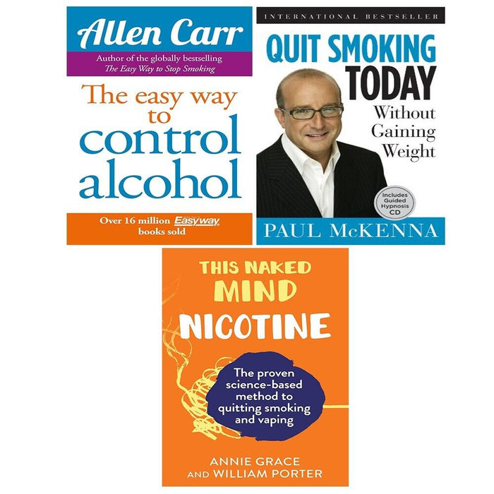 Quit Smoking (HB),This Naked Mind,Easy Way to Control Alcohol Allen Carr 3 Books Set - The Book Bundle