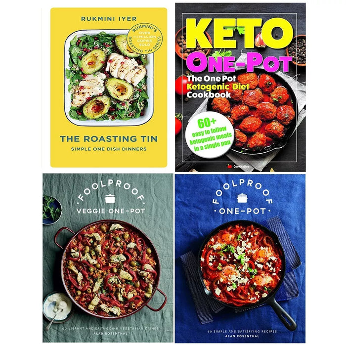 Roasting Tin Rukmini Iyer (HB),Ketogenic Diet,Foolproof Vegetarian (HB) 4 Books Set - The Book Bundle