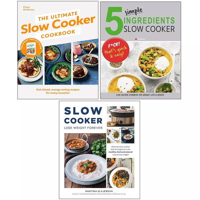 Ultimate Slow Cooker, 5 Simple Ingredients,Slow Cooker Lose Weight 3 Books Set