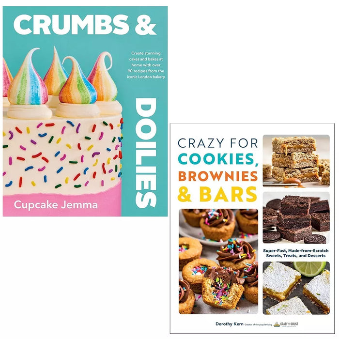 Crumbs and Doilies Cupcake Jemma,Crazy For Cookies Brownies Bars 2 Books Set