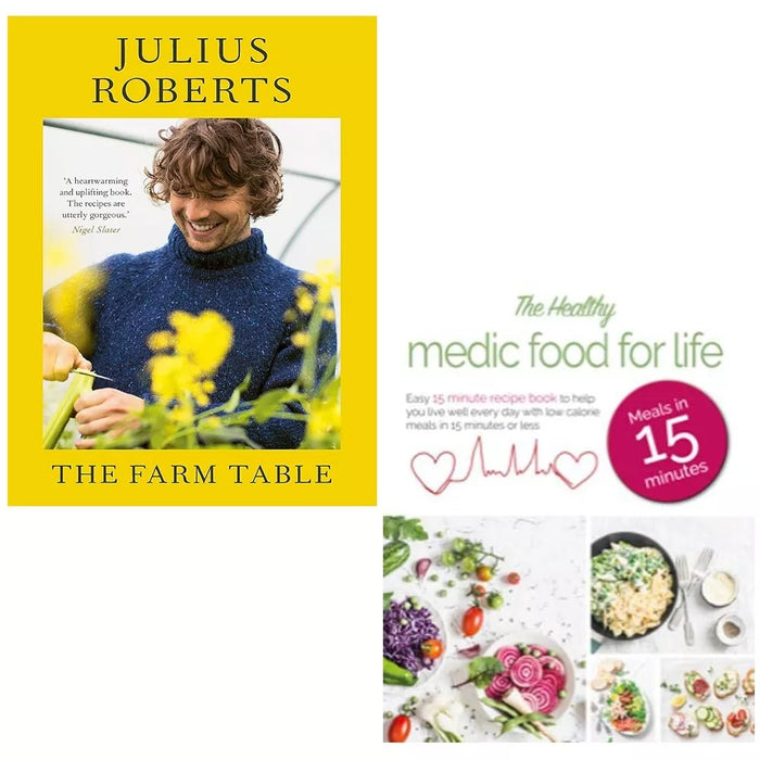 Farm Table Julius Roberts, Healthy Medic Food for Life Meals Iota 2 Books Set