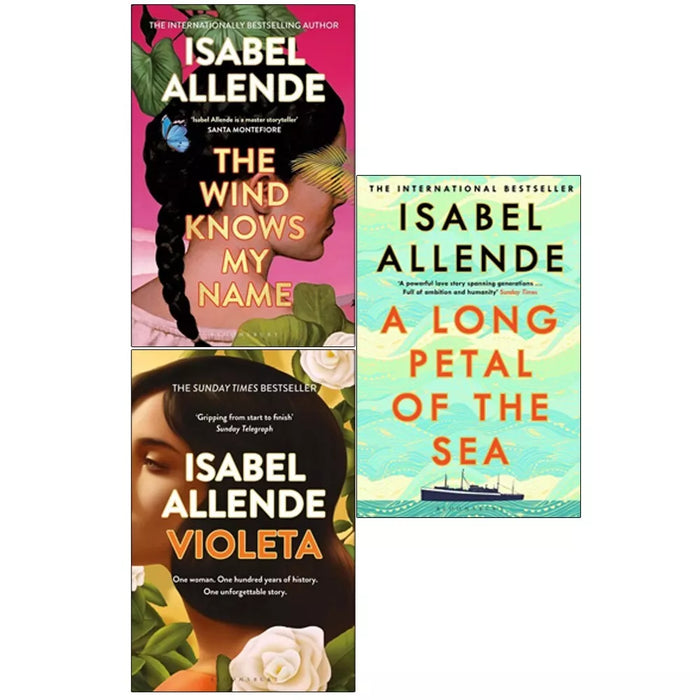 Isabel Allende Collection 3 Books Set Violeta, A Long Petal, Wind Knows My Name