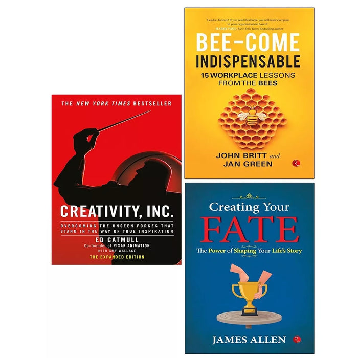 Creativity Ed Catmull, Creating Your Fate, Bee-come Indispensable 3 Books Set