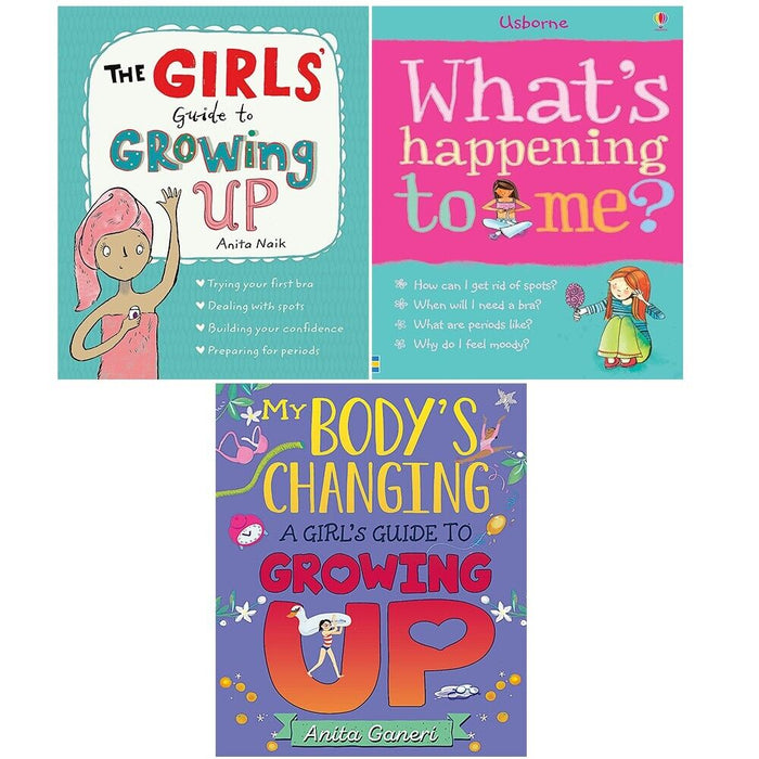 Whats Happening to Me Girls,Girls Guide to Growing Up,Bodys Changing 3 Books Set - The Book Bundle