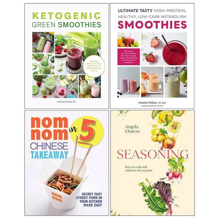 Seasoning (HB),Nom Nom Chinese,Ketogenic Green,Ultimate Tasty High Protein 4 Books Set