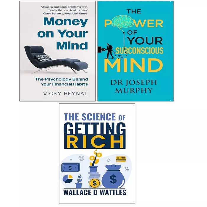 Money on Your Mind,Science of Getting Rich,Master Mind Napoleon Hill 3 Books Set