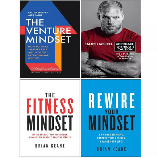 Venture Mindset,Approach Without Caution HB, Rewire Your,Fitness Mindset 4 Books Set - The Book Bundle
