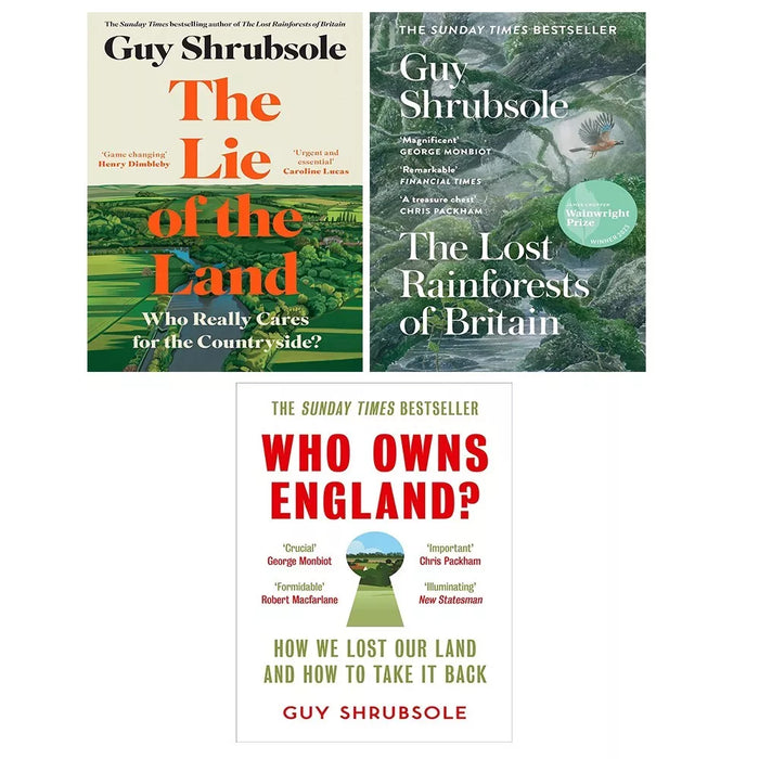 Guy Shrubsole Collection 3 Books Set (Who Owns England,Lost Rainforests of Britai)