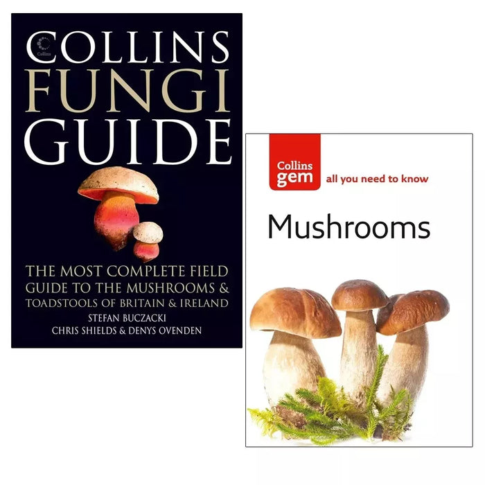 Collins Fungi Guide, Mushrooms (Collins Gem) 2 Books Collection Set