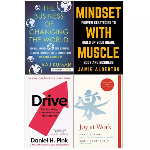 Joy at Work, Business of Changing, Mindset With Muscle, Drive 4 Books Set - The Book Bundle