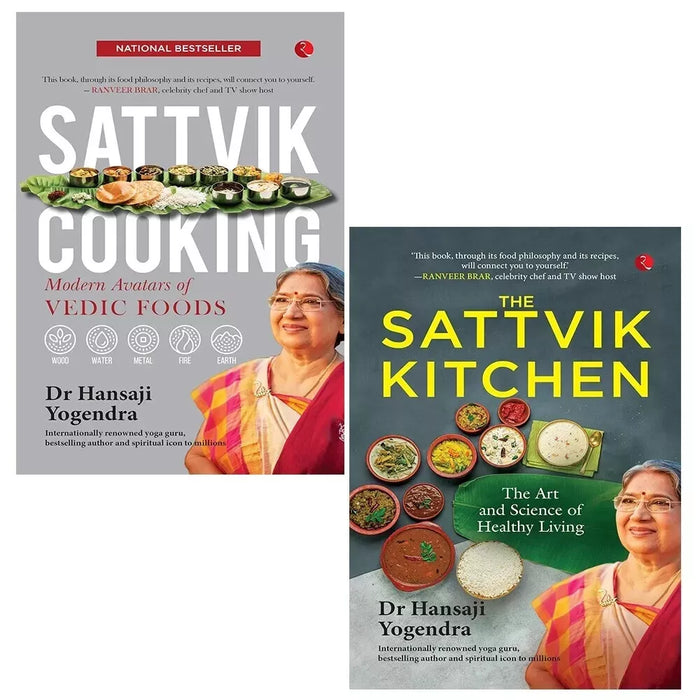 Sattvik 2 Books Collection By Dr Hansaji Yogendra SATTVIK COOKING,Sattvik Kitchen