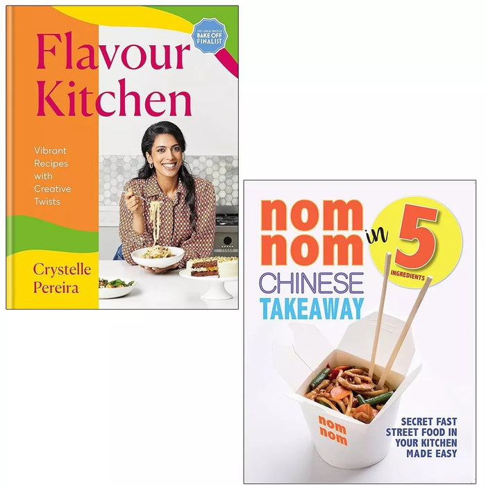 Flavour Kitchen Crystelle Pereira, Nom Nom Chinese Takeaway 2 Books Set