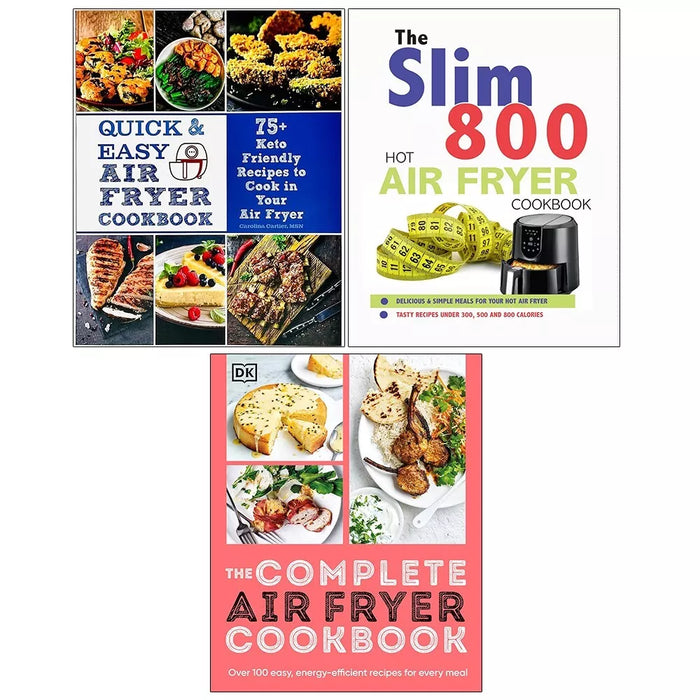 Air Fryer Cookbook,Quick Easy Air Fryer,Slim 800 Hot Air Fryer Recipe 3 Books Set