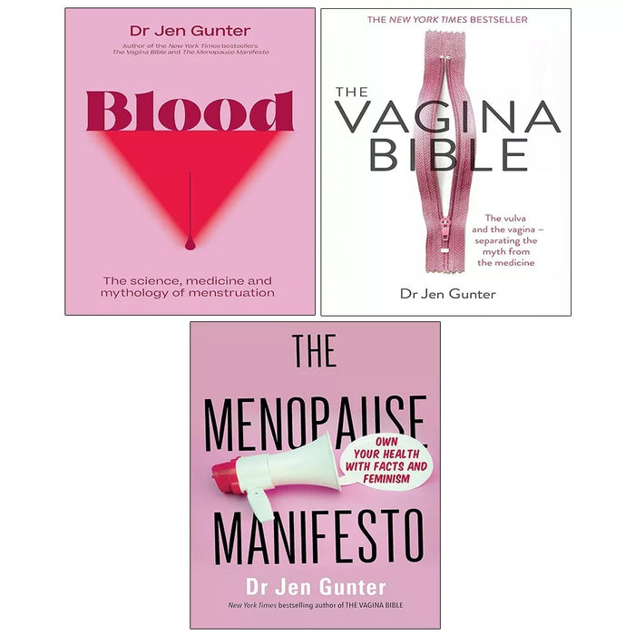 Dr Jennifer Gunter Collection 3 Books Set Blood,Menopause Manifesto,Vagina Bible