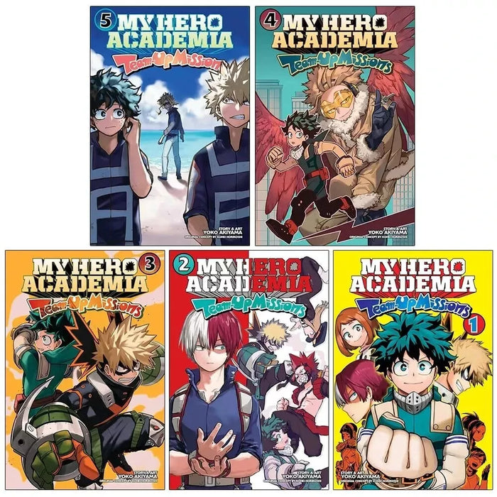 My Hero Academia Team-Up Missions Volume 1-5 Books Collection Set By Yoko Akiyam