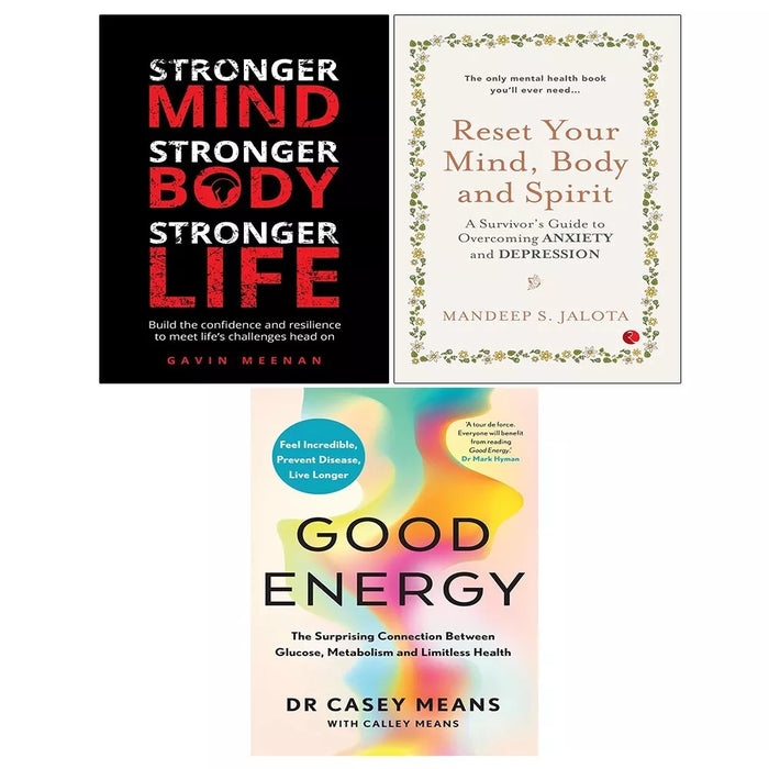 Good Energy Dr Casey Means,How Change Your Mind,Stronger Mind,Body,Life 3 Books Set