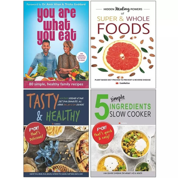 You Are What You,Super Whole Foods,Tasty Healthy, 5 Simple Ingredients 4 Books Set