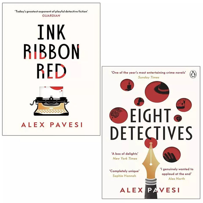 Alex Pavesi Collection 2 Books Set (Eight Detectives (HB), Ink Ribbon Red)