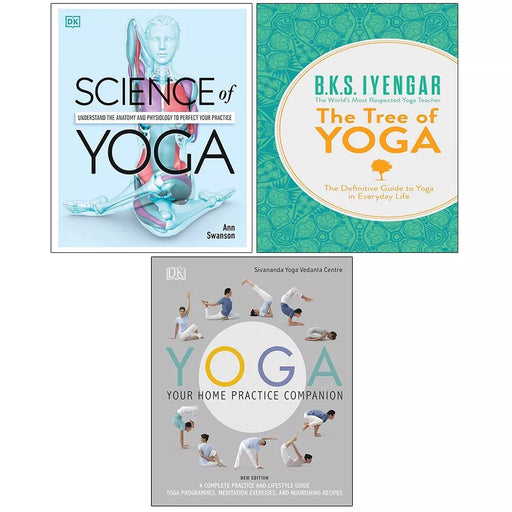 Yoga Your Home Practice Companion (HB),Science of Yoga, Tree of Yoga 3 Books Set - The Book Bundle