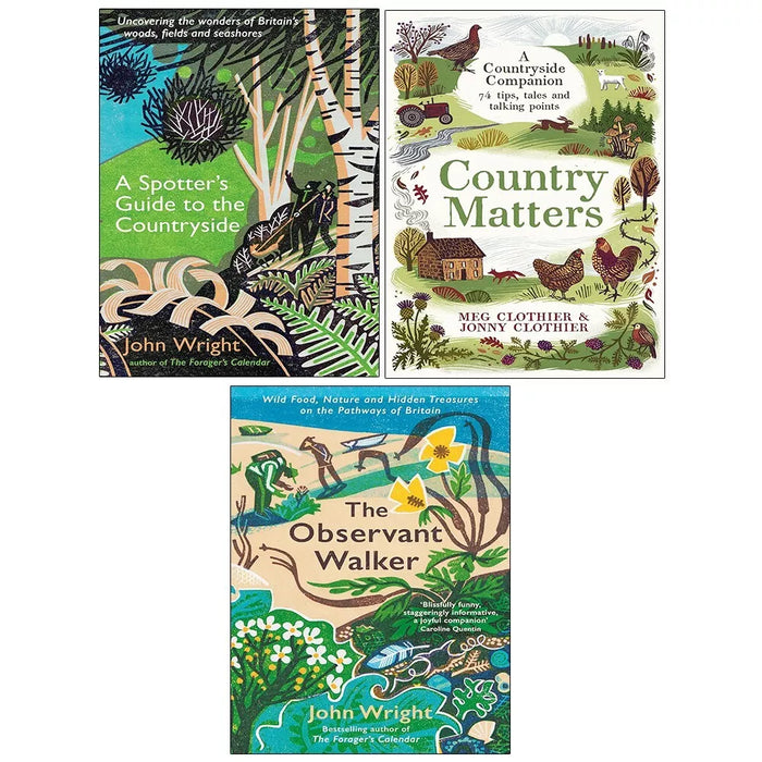 John Wright Collection 3 Books Set (Country Matters Meg Clothier,Observant Walker)