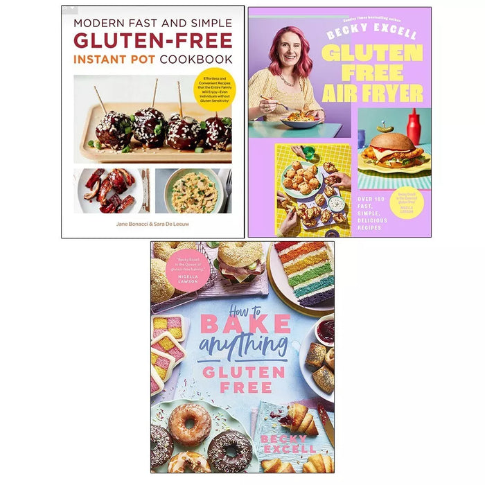 Becky Excell 3 Books Set (Gluten Free Air Fryer,How to Bake Anything Gluten Free)