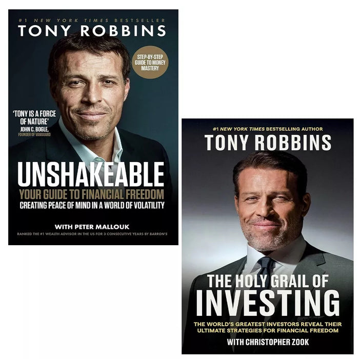 Tony Robbins Collection 2 Books Set (Unshakeable, Holy Grail of Investing)