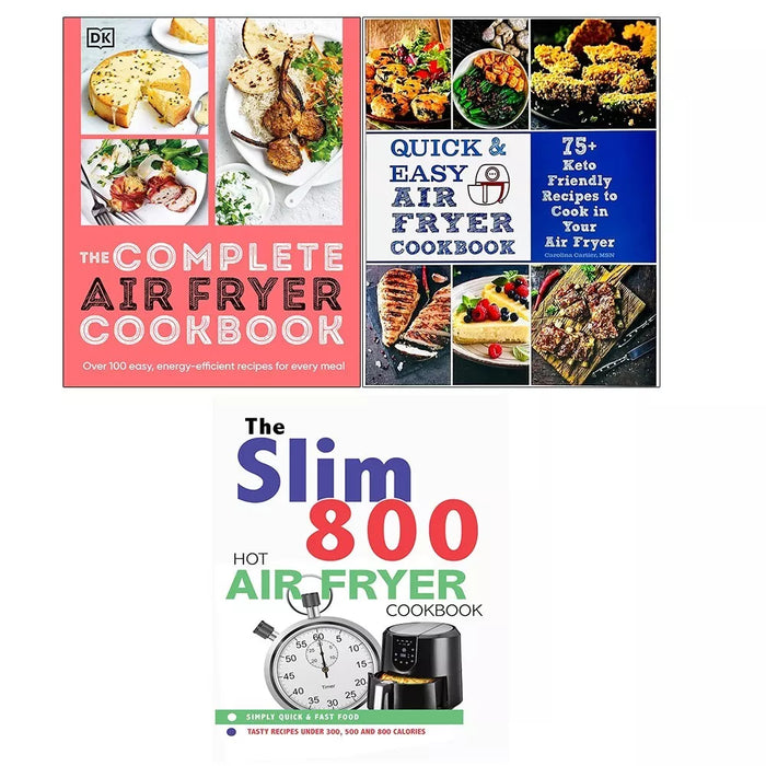 Air Fryer Cookbook,Quick Easy Air Fryer,Slim 800 Hot Air Fryer Iota 3 Books Set