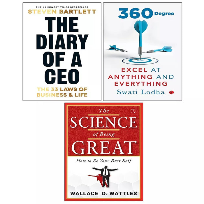 The Diary of a CEO, 360 Degree Excel at Anything and Everything & The Science of Being Great 3 Books Collection Set