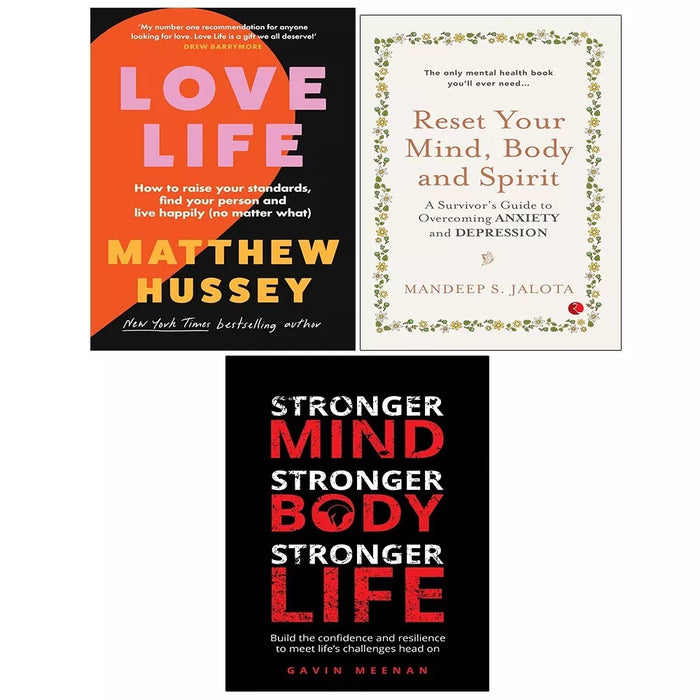 Love Life Matthew Hussey,How Change Your Mind,Stronger Mind,Body,Life 3 Books Set