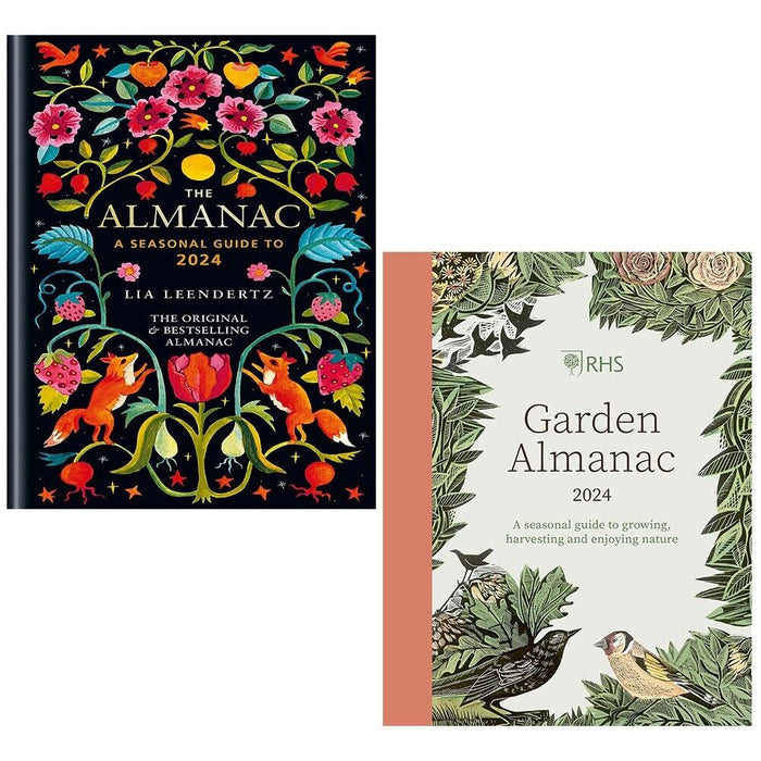 RHS Garden Almanac 2024, Almanac Lia Leendertz 2 Books Set Animals Habitats The Book Bundle