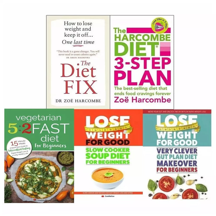 Diet Fix, Harcombe Diet, Lose Weight For Good Fast Diet For Beginners, Slow Cooker Diet, Very Clever Gut Plan 5 Books Collection Set