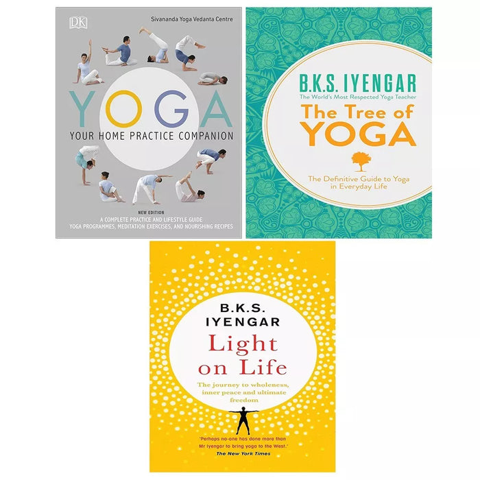 Yoga Your Home Practice Companion (HB), Tree of Yoga, Light on Life 3 Books Set