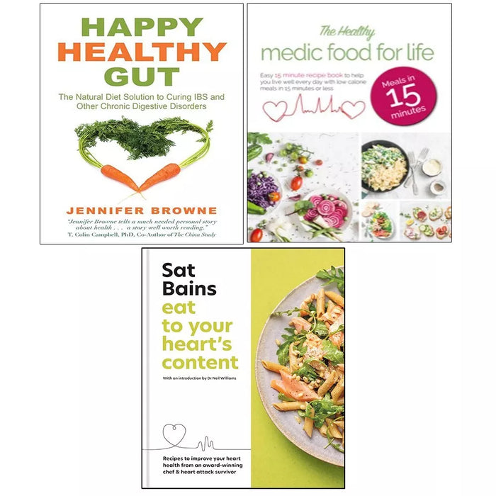 Eat to Your Heart's Content, Healthy Medic Food Life, Happy Healthy Gut 3 Books Set