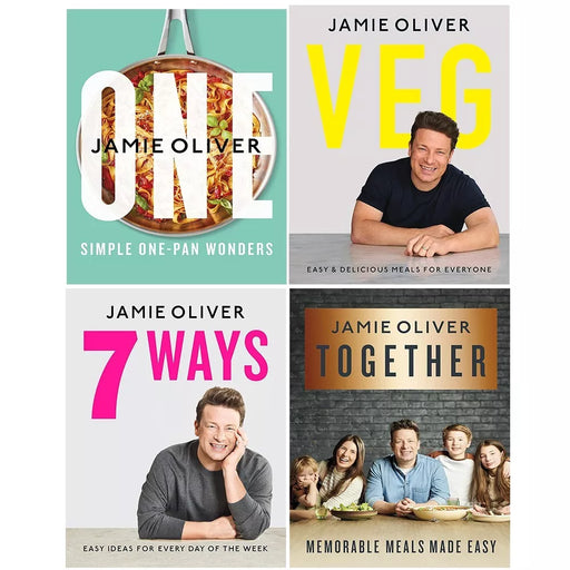 Jamie Oliver Collection 4 Books Set 7 Ways,Ultimate Veg,Together,15-Minute Meals - The Book Bundle