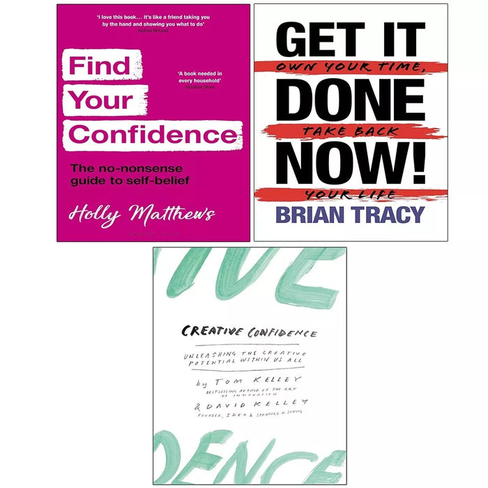 Find Your Confidence,Creative Confidence,Get it Done Now Brian Tracy 3 Books Set